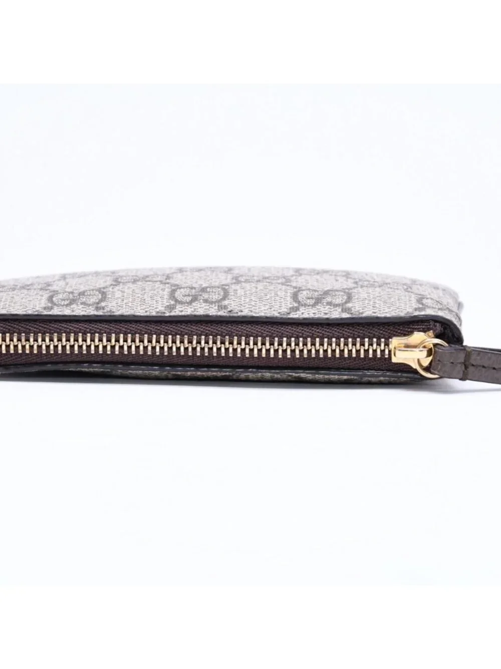 Gucci Coin Purse Case GG Pattern Canvas Gold